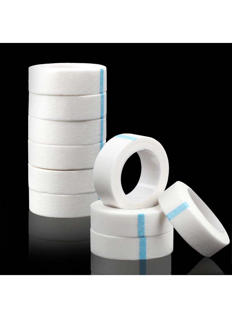 fenshine fenshine 10 Rolls Micropore Medical Tape for Eyelash Extension, Adhesive Fabric Tape For for Eyelash Extension Supply 0.5 inch x 10 Yards (10Rolls withe) 