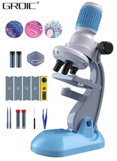 GROIC Kids Microscope Science Microscope Kits Little World Science Kits Beginner Microscope Kit with LED 200X, 600X and 1200X Magnification Kids Educational Toy Preschool Science Toy  - Image 1