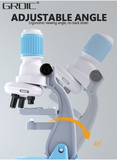 GROIC Kids Microscope Science Microscope Kits Little World Science Kits Beginner Microscope Kit with LED 200X, 600X and 1200X Magnification Kids Educational Toy Preschool Science Toy  - Image 4