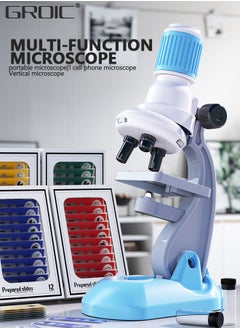 GROIC Kids Microscope Science Microscope Kits Little World Science Kits Beginner Microscope Kit with LED 200X, 600X and 1200X Magnification Kids Educational Toy Preschool Science Toy  - Image 2