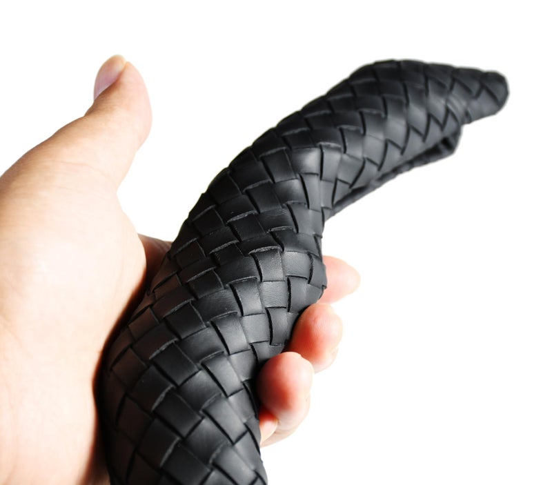 PartsTo Quick Install Braided Pattern Nappa Leather Steering Wheel Grips,Woven Texture Car Steering Wheel Cover,for Women,for 14 to 15.5 inches Sedan Coupe SUV - Image 4