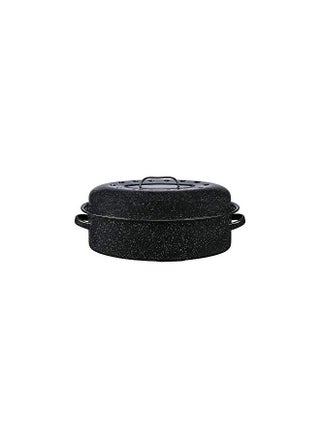 Granite Ware 15 lb. Capacity (18 in.) Covered Oval Roaster, Speckled Black Enamel on Steel - pzsku/ZCBDA6A63DC925BBF99C6Z/45/_/1728458475/d7035350-ed26-4549-b5e9-937a1b968e4d