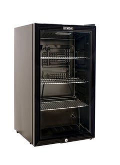 YMDA Mini Glass Door Chiller with Stylish look, Low E Consumption, and Low Noise  - 93L Capacity, 85W Power- Black Color (Model: YCC110G)  - Image 1
