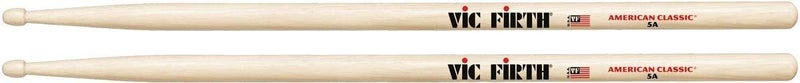 Vic Firth عصا الطبول فيك فيرث الأمريكية الكلاسيكية 5A - من خشب الهكوري الأمريكي مع رأس خشبي - Image 1