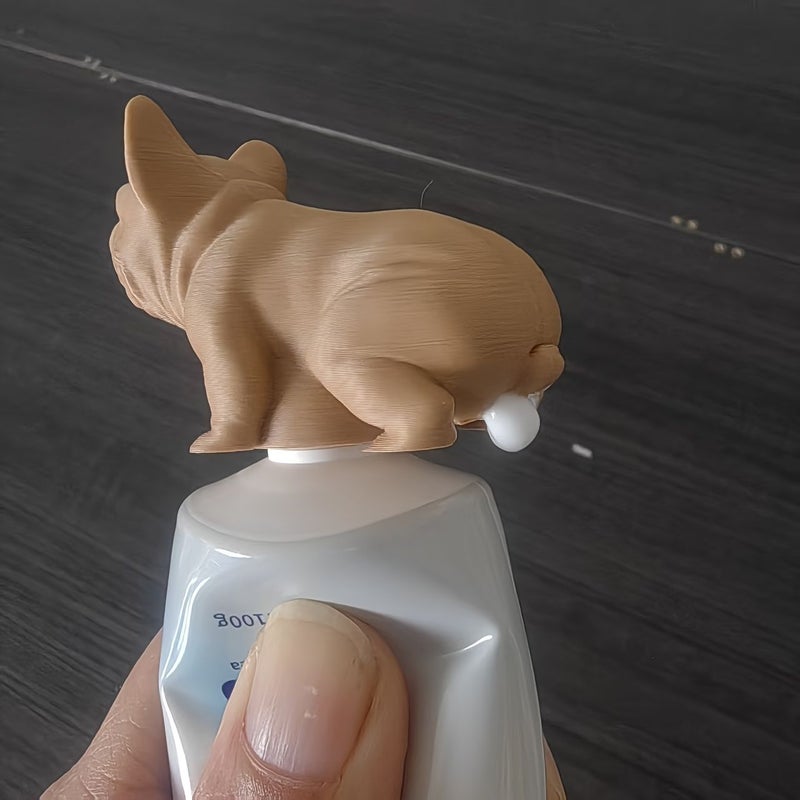Funny French Bulldog Toothpaste Squeezer Yellow Perfect Family Gift - Image 1