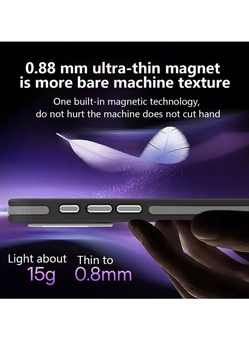 تيكي تنطبق على أبل اي فون 15 برو ماكس الغطاء الخلفي شبه شفاف magsafe ، مع كاميرا معدنية محدبة عدسة حامية - المستوى العسكري إسقاط الحماية ، ومكافحة بصمات الأصابع والأصفر - مات أسود - Image 4