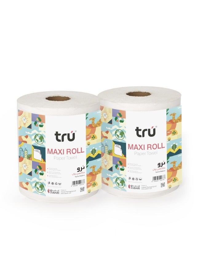 Tru Maxi Roll 550G x 2 Rolls white - Image 1