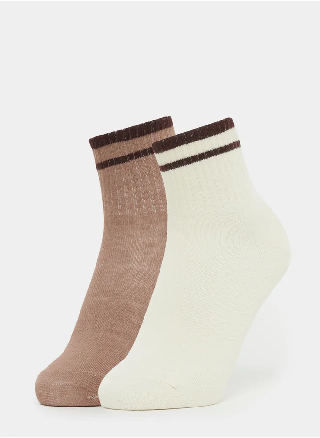ستايلي Set of 2 - Striped Crew Socks