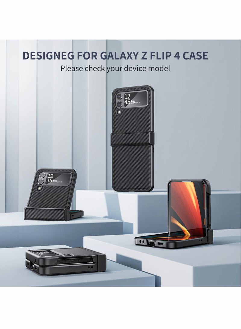 Excefore KATWAVE for Samsung Galaxy Z Flip 4 Case with Hinge Protection, Luxury Business Ultra-Thin Hard PC Shockproof Protective - Image 2