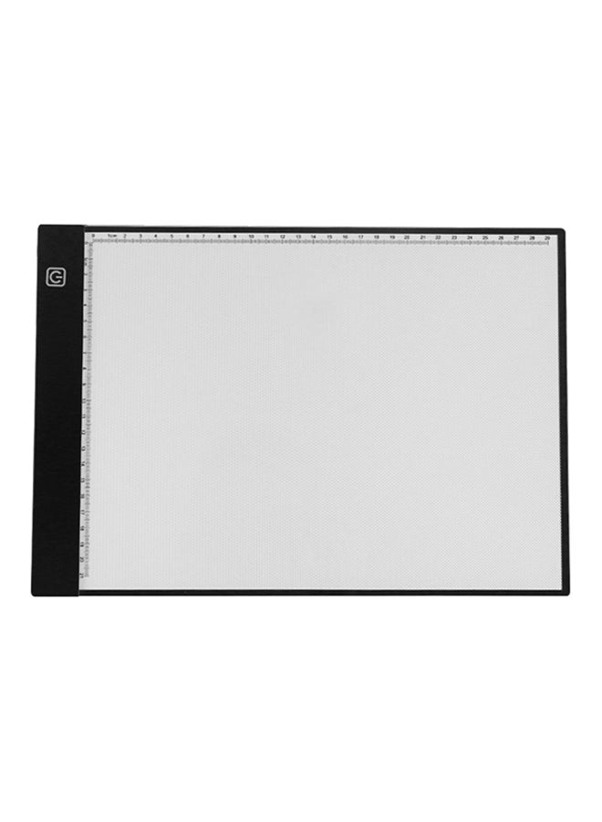 إسكدنيا لوح خطاط للنسخ والرسم على ورق قياس A4 ومزود بمصباح LED أسود - Image 5