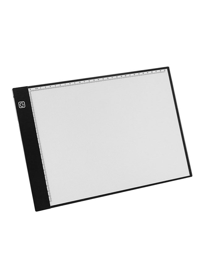 إسكدنيا لوح خطاط للنسخ والرسم على ورق قياس A4 ومزود بمصباح LED أسود - Image 4