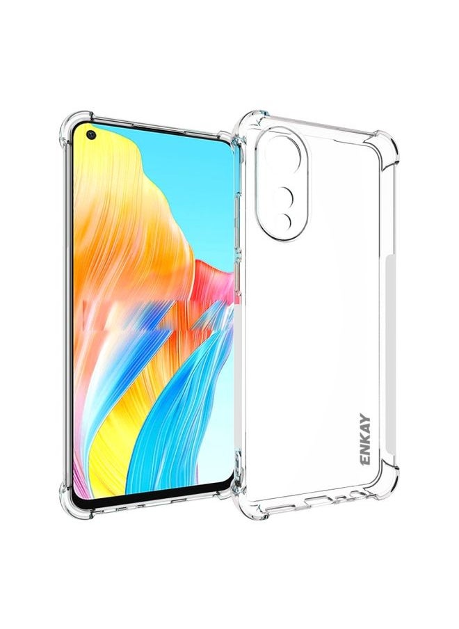 HuHa Case Cover For OPPO A78 4G ENKAY Clear TPU Shockproof Anti-slip Phone Case 