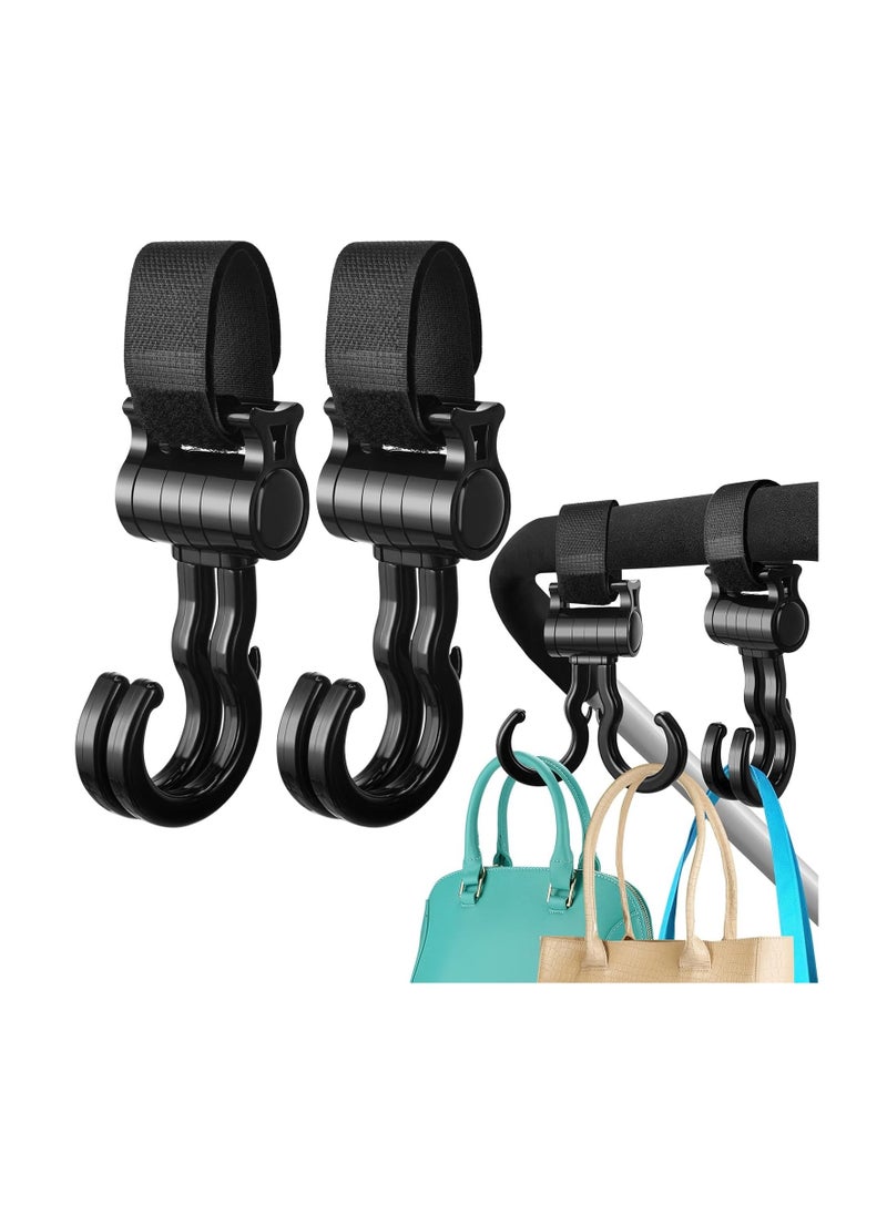 Generic Baby Stroller Hooks, Multifunctional Holders Hook, for Hanging Diaper Bags Baby Stuff Organizer Groceries Purse Mommy Hook Stroller, Universal Car Vehicle Back Seat Headrest Hooks- 2pack  - Image 1