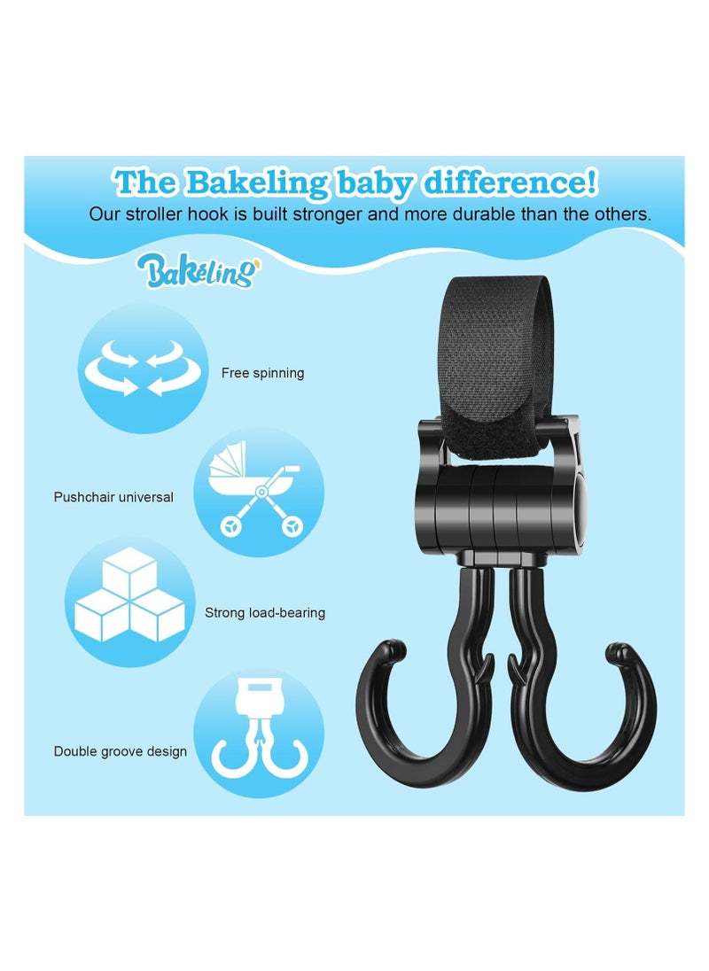 Generic Baby Stroller Hooks, Multifunctional Holders Hook, for Hanging Diaper Bags Baby Stuff Organizer Groceries Purse Mommy Hook Stroller, Universal Car Vehicle Back Seat Headrest Hooks- 2pack  - Image 5
