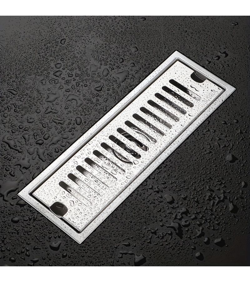 1pc 11.81inch Side Row Stainless Steel Thickened Large Displacement Bathroom Floor Drain Filter Odor Proof For Hotel Shower Room Engineering Bathroom Accessories - Image 1