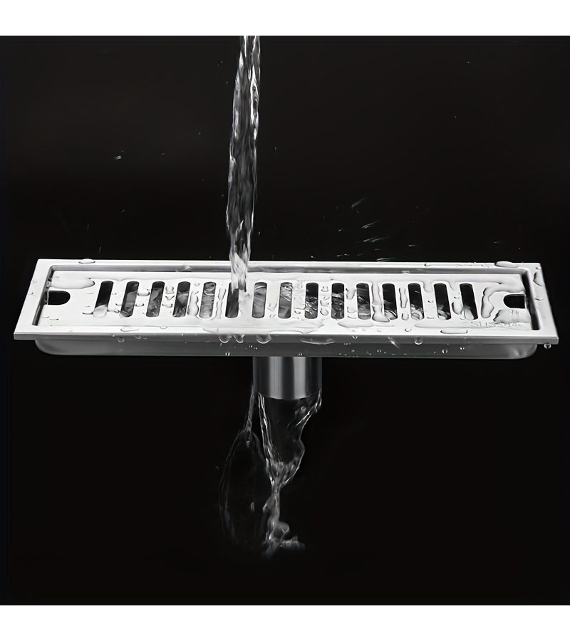 1pc 11.81inch Side Row Stainless Steel Thickened Large Displacement Bathroom Floor Drain Filter Odor Proof For Hotel Shower Room Engineering Bathroom Accessories - Image 4