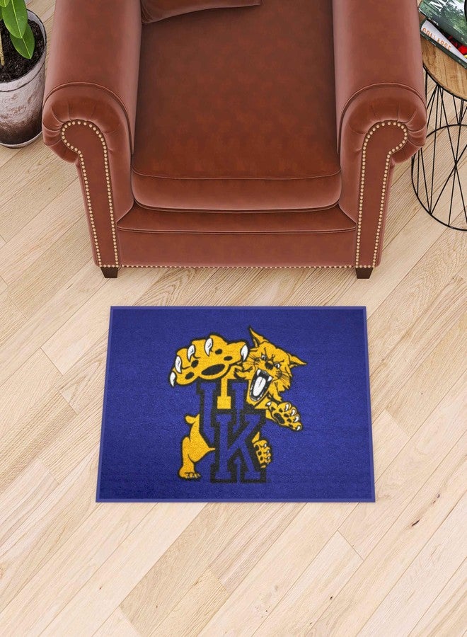فانماتس سجادة FANMATS 794 NCAA - Kentucky Wildcats Starter Mat Accent Rug - مقاس 19 بوصة × 30 بوصة | سجادة ديكور منزلي لمحبي الرياضة وسجادة للتجمعات - شعار "UK & Wildcat" - Image 2