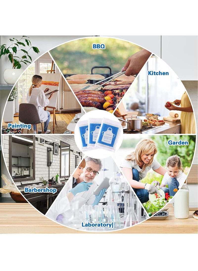 Excefore - 100 Pack Large Disposable Aprons Clear Plastic Waterproof Individually Wrapped Painting Aprons for Adults Painting Cooking Picnic Party - Image 1