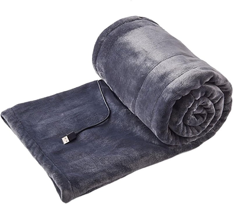 klarako Office Blanket Lunch Heating Pad Knee Blanket Heating 39.3×31inch Blanket Hand Electric Break Multifunctional Warmer USB Home Textiles Workout Gear (Grey, One Size) - Image 2
