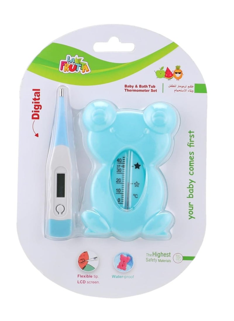 La Frutta La Frutta Baby and Bath Tub Thermometer Set blue  - Image 2