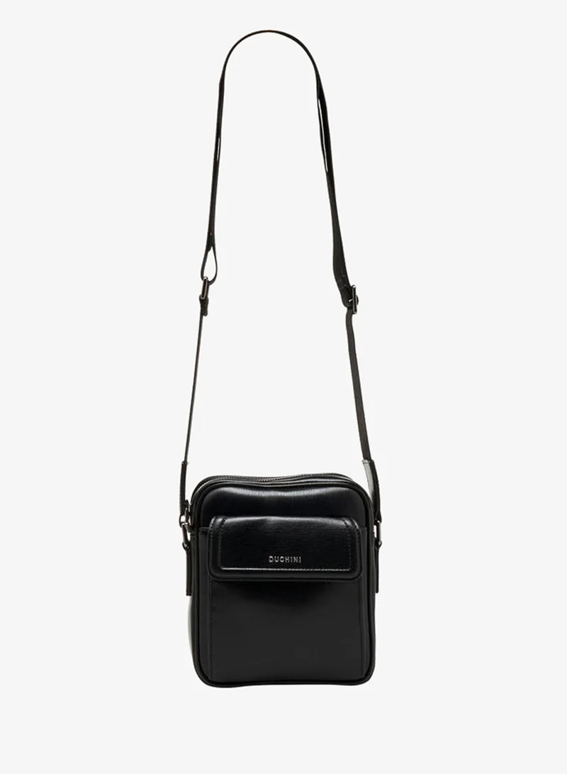 Duchini BLACK Men Adjustable Strap Crossbody Bag for Men | Best Price UAE