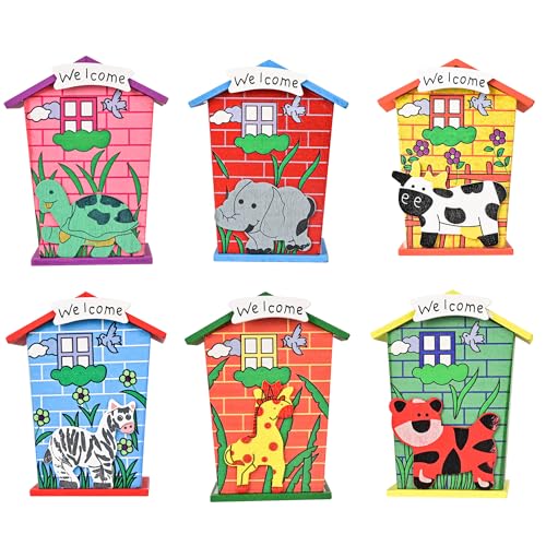 Artlicious 10pcs Wooden Piggy Banks for Kids, Savings Challenge Box, Cashbox,Cash Vault Wooden Savings Box Coin Banks - Return Gift for Kids Birthday Age 6-10 (Pack of 10) Modern - Image 2