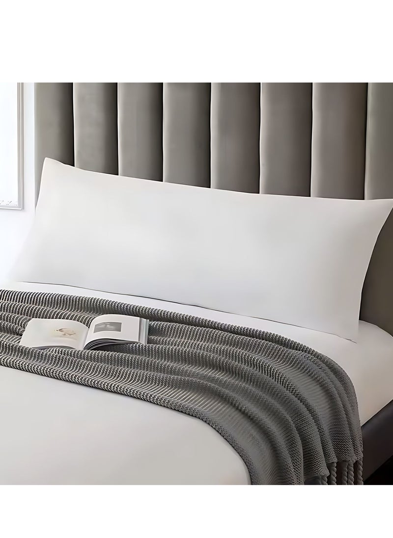 MAXQON 1-Piece Body Pillow Striped White, Long Pillow Soft Microfiber Anti Allergic&Anti-bacterial, Size(40x140CM)  - Image 1