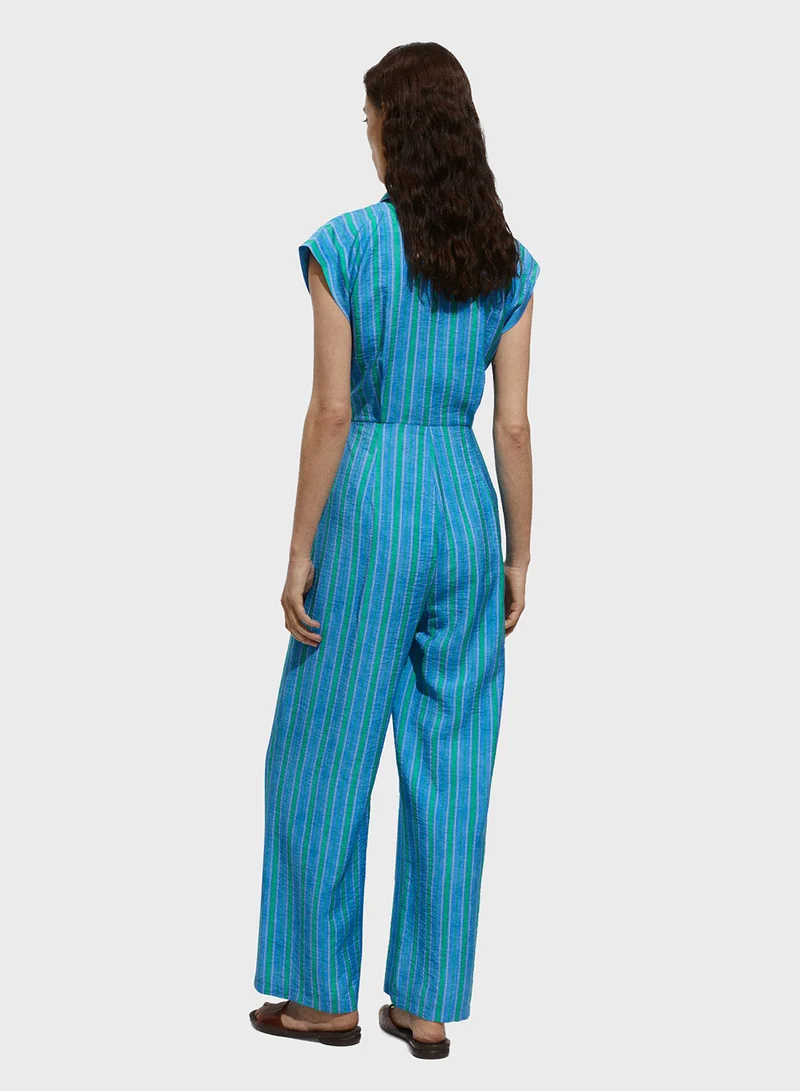 مانجو Bow Shirt Jumpsuit