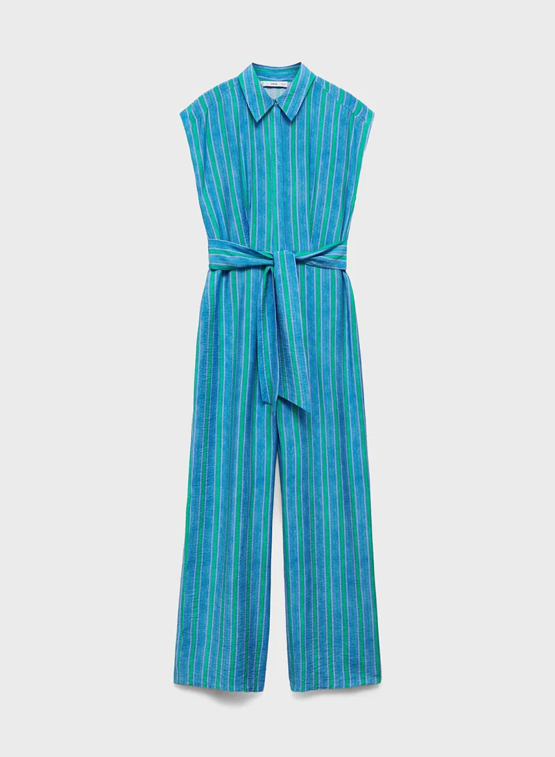 مانجو Bow Shirt Jumpsuit