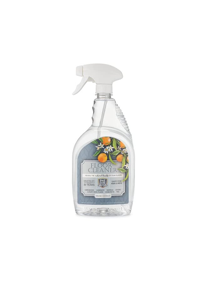 ProCare Citrus Floor Cleaner (Made in USA) | Tile, Stone, Laminate, Vinyl & Natural Wood Floor Cleaner for Mopping, Floor Cleaning Solution with Citrus Aroma - 32oz / 0.95L Spray Bottle - Image 1