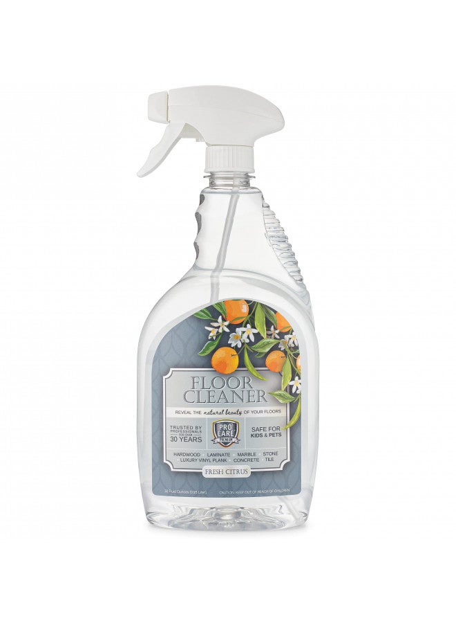 ProCare Citrus Floor Cleaner (Made in USA) | Tile, Stone, Laminate, Vinyl & Natural Wood Floor Cleaner for Mopping, Floor Cleaning Solution with Citrus Aroma - 32oz / 0.95L Spray Bottle - Image 2