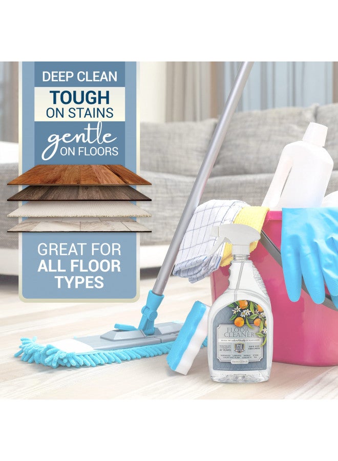 ProCare Citrus Floor Cleaner (Made in USA) | Tile, Stone, Laminate, Vinyl & Natural Wood Floor Cleaner for Mopping, Floor Cleaning Solution with Citrus Aroma - 32oz / 0.95L Spray Bottle - Image 4