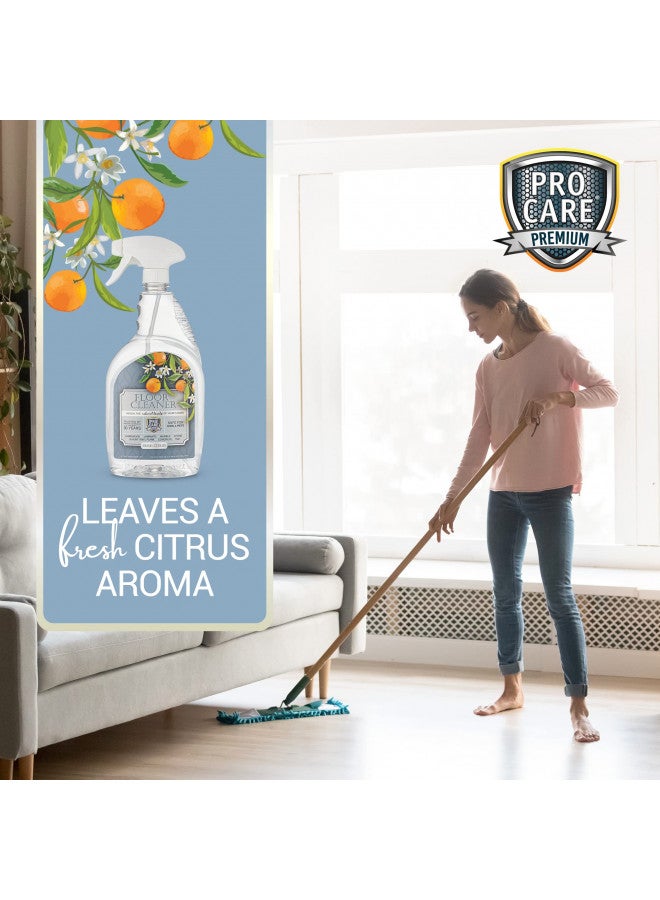 ProCare Citrus Floor Cleaner (Made in USA) | Tile, Stone, Laminate, Vinyl & Natural Wood Floor Cleaner for Mopping, Floor Cleaning Solution with Citrus Aroma - 32oz / 0.95L Spray Bottle - Image 5