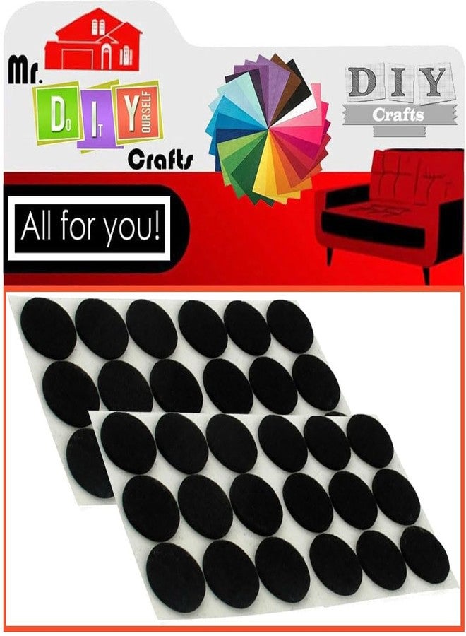 Do It Yourself Do It Your Self Self Adhesive Felt Wool Round Soft Silicon Furniture Protection Pads Non Slip Anti Skid Buffer Bumper Ligt Proof Wind Proof Pest Proof Thicken ! (150 Pieces Black, 1-1" inch Diameter) - Image 1