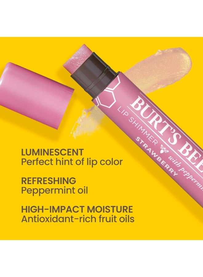 Burt's Bees 100% Natural Moisturizing Lip Shimmer, Strawberry | 2.55g - Image 2