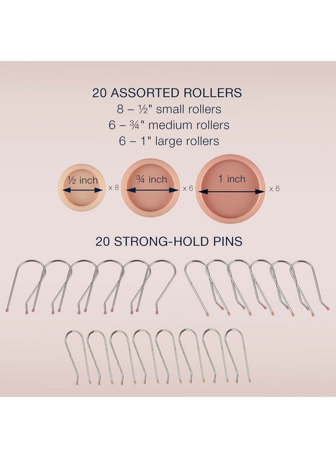 Conair Double Ceramic Hot Rollers for Long, Medium, and All Hair - Hair Curler - Hair Roller Clips Included - 1/2 inch, 3/4 inch, and 1 inch Rollers - Image 2