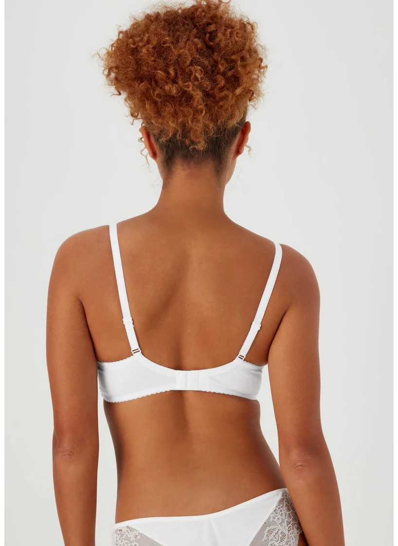 Matalan White Jacquard Underwire Bra