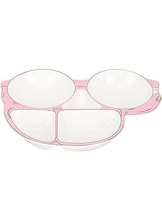 Cartoon Divided Dinner Plate Tray Set For Kids Boys Girls - Image 1