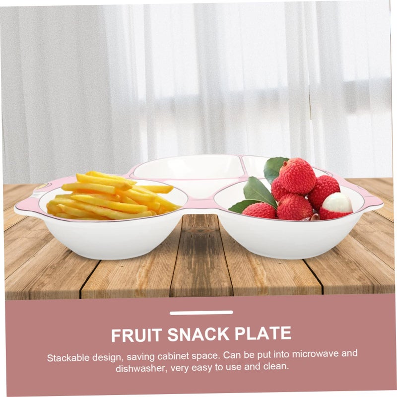 Cartoon Divided Dinner Plate Tray Set For Kids Boys Girls - Image 4
