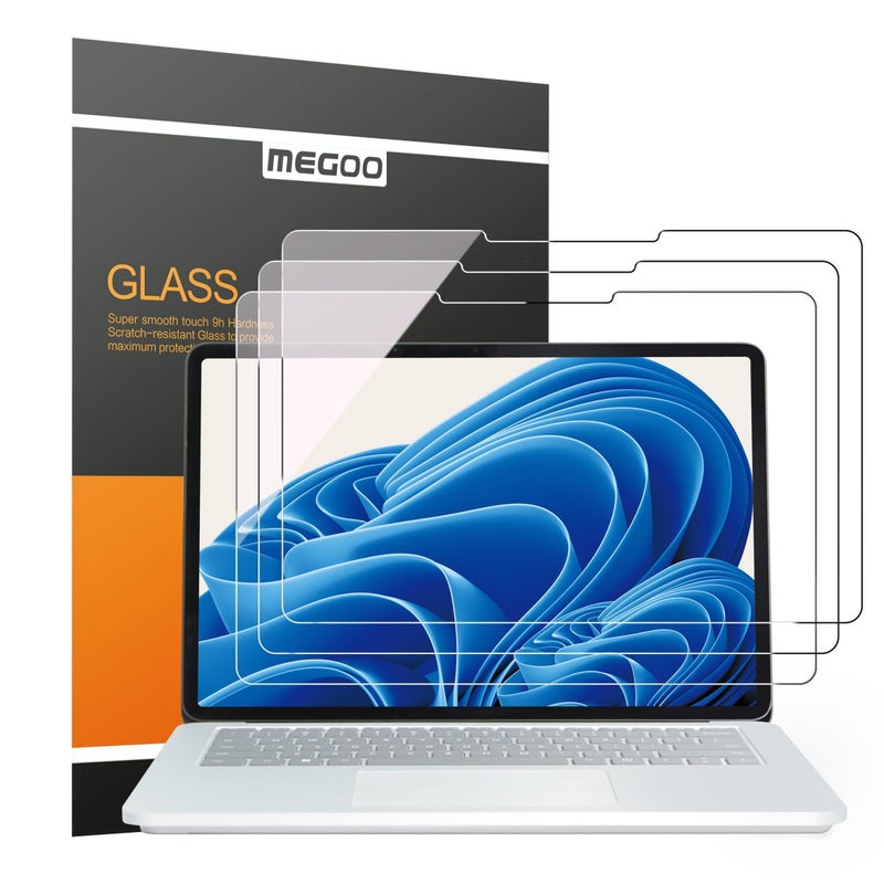 Megoo [3 Pack] Glass Screen Protector for Surface Laptop Studio 2 / Laptop Studio, 9H Scratch Resistance/Anti Fingleprint/HD Clear Shield/Ultra Sensitive,Compatible with Surface Slim Pen 2 - Image 1
