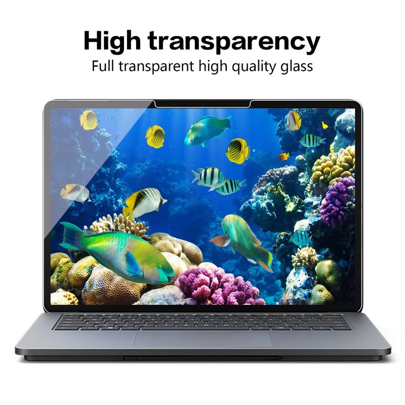 Megoo [3 Pack] Glass Screen Protector for Surface Laptop Studio 2 / Laptop Studio, 9H Scratch Resistance/Anti Fingleprint/HD Clear Shield/Ultra Sensitive,Compatible with Surface Slim Pen 2 - Image 5