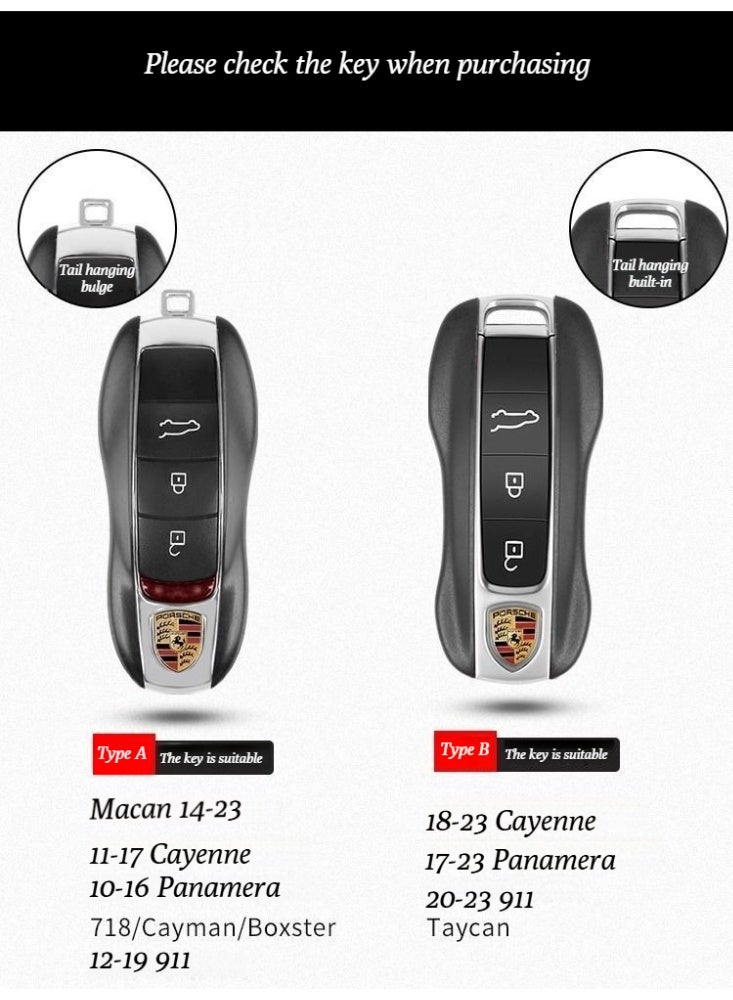 Porsche Design Porsche track edition key case for Cayenne, Macan, Panamera, 718/911 new and old models, with snap-on buckle - Image 4