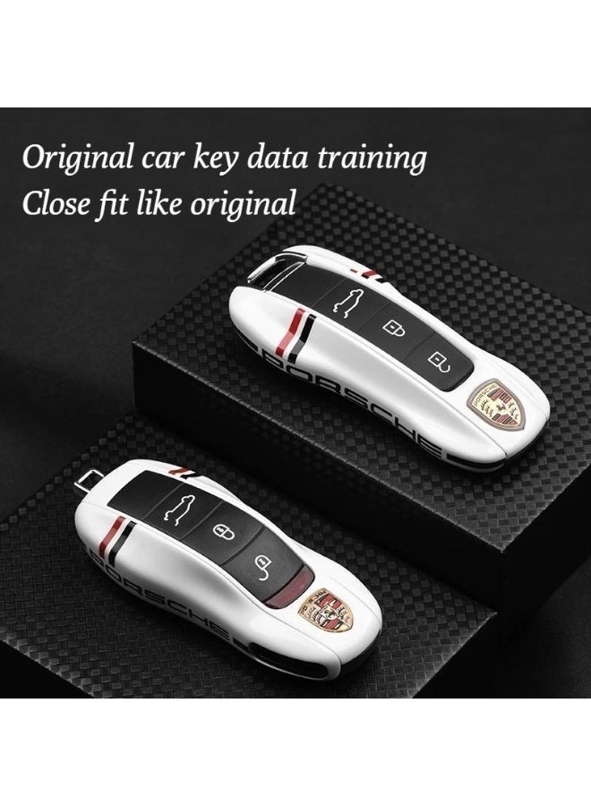 Porsche Design Porsche track edition key case for Cayenne, Macan, Panamera, 718/911 new and old models, with snap-on buckle - Image 2