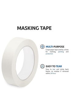 MARKQ Masking Tape, 36 Rolls White Strong Adhesive Tape for Painting, Decorating, DIY Home, Office, School Stationery, Arts, DIY Crafts etc, 1 inch x 20 yards  - Image 3