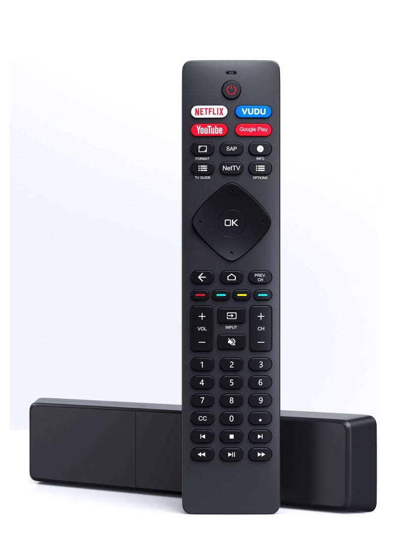 Generic - Philips Universal TV Remote Control Compatible for Android Smart LCD LED 4K TV 65PFL5504/F7 50PFL5604/F7 65PFL5766/F7 55PFL5704/F7 75PFL5604/F7 47PFL6704D/F7 - Image 1