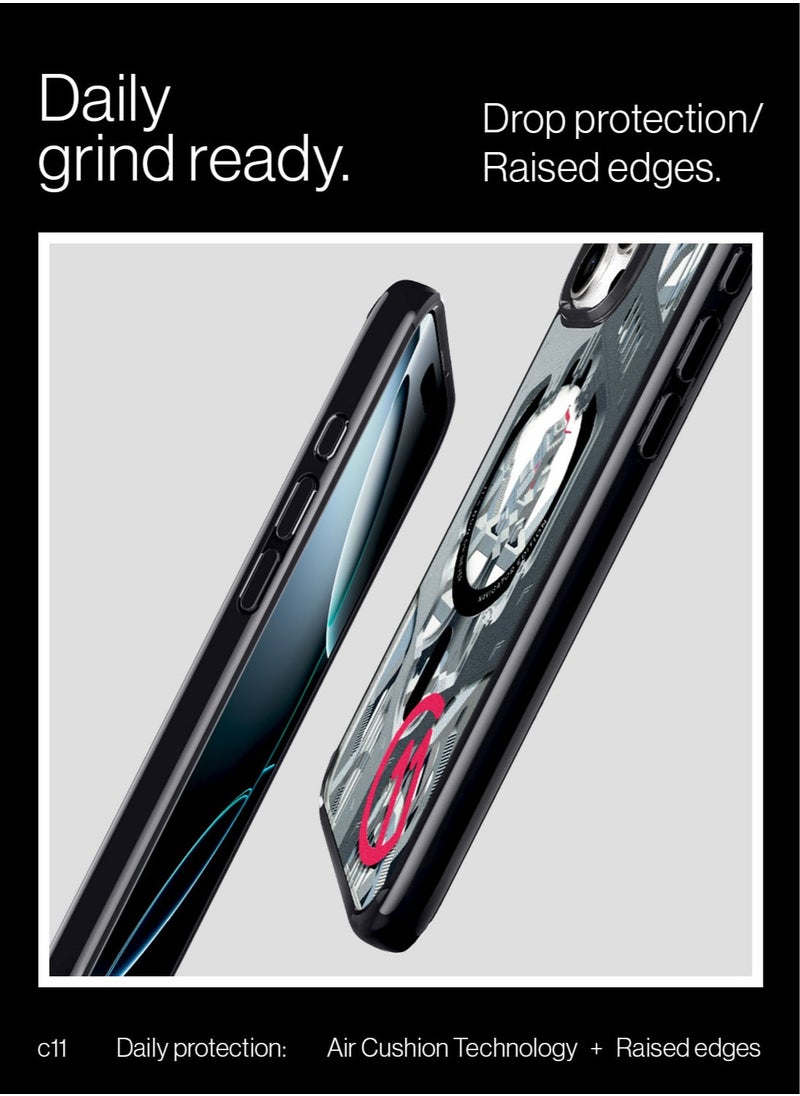Spigen - Ultra Hybrid T MagFit for iPhone 16 PRO Case Cover [Camera Control Button Cover] with MagSafe [3D Spatial Effect with Hexa-Layer Print] - C11 Navigator - Image 1