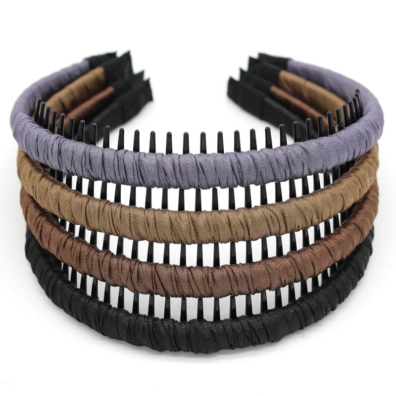 JOBAND JOBANDFashion Hair Accessories,plastic headbands for women,headband with teeth Suitable Daily Use,Spa,Parties and Yoga(pack of 4) - Image 1