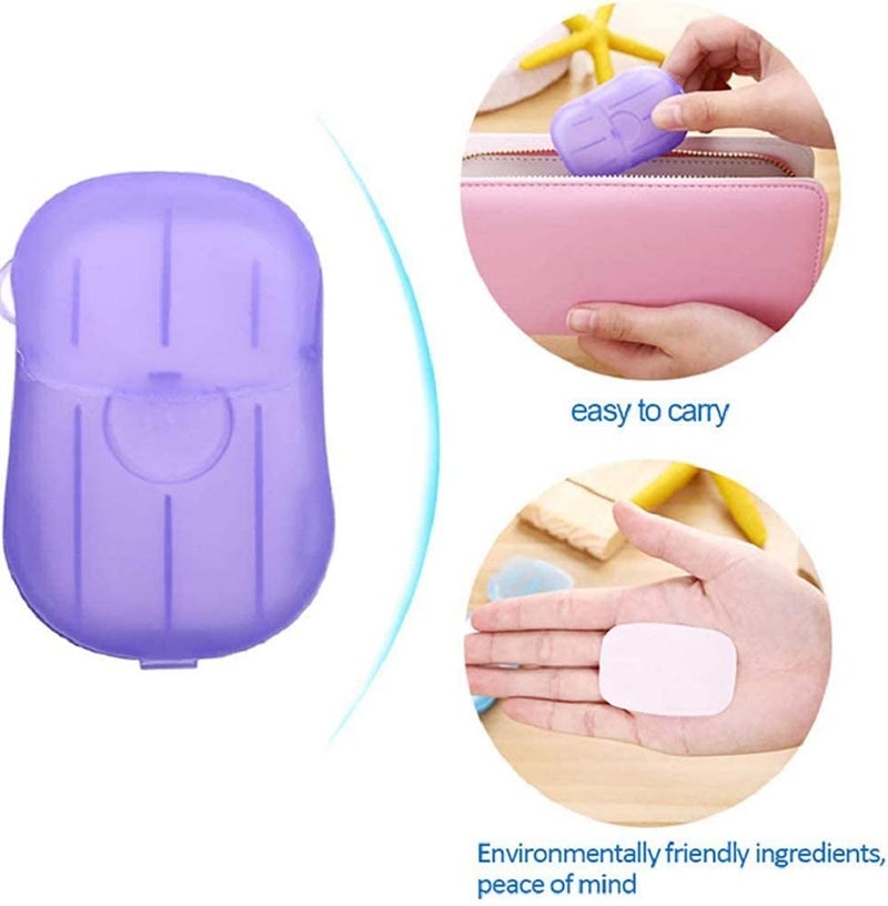 MALL SKY MALL 1 Packet Each Packet Soap Paper Washing Hand Bath Clean Scented Slice Outdoor Travel Sheets Disposable Box Soap Portable Mini Paper Soap 1 10 - Image 5