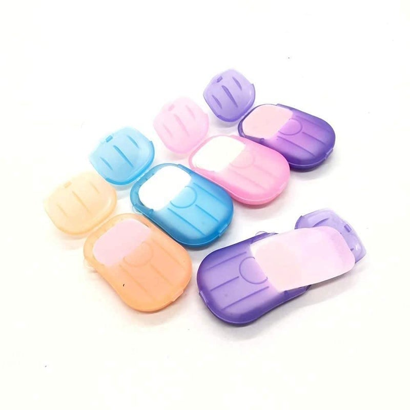 MALL SKY MALL 1 Packet Each Packet Soap Paper Washing Hand Bath Clean Scented Slice Outdoor Travel Sheets Disposable Box Soap Portable Mini Paper Soap 1 10 - Image 2