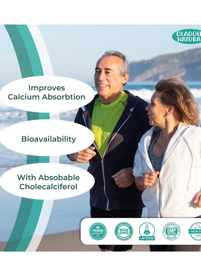 Oladole Natural - Oladole Natural Vitamin D3 10,000 IU- 120 Softgels | High Potency Formula Supports Healthy Bones, Teeth, Muscles & Immune Function | Non-GMO, Gluten-Free | Mood Enhancer, Daily Wellness Essential - Image 1